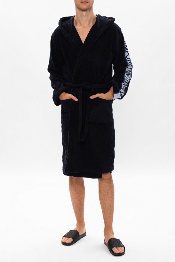 Navy blue Hooded bathrobe Emporio Armani Vitkac GB
